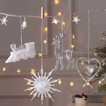 Noi Decorațiuni Pentru Bradul De Crăciun Pandantive Acrilice Ornamente Pentru Pomul De Crăciun Cadou De Crăciun Acasă Agățat Decor 2024 Anul Nou Navidad