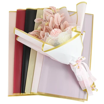 5Pcs Solid de Culoare de Frontieră de Flori de Hârtie de Ambalaj Impermeabil Manual DIY Buchet de Cadouri Ambalare de Hârtie Hârtie Decorativă
