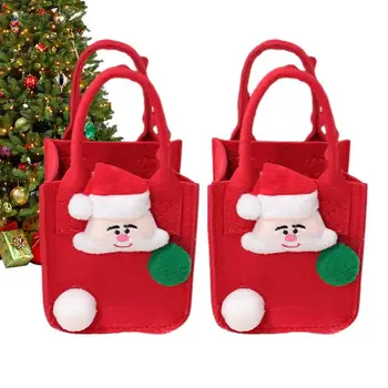 2 buc Drăguț de Crăciun Tote Pungi Cu Mânere Universal de Crăciun Cadouri de Crăciun Consumabile Partid Pentru Fete Baieti Copii