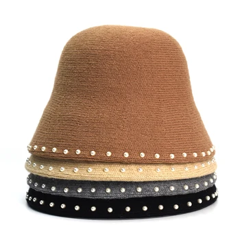 Noi Panama Calde de Iarnă pentru Femei Pălărie Găleată Angola Timp Blana de Iepure Bazinul Pălărie de Moda Toamna și Iarna Îngroșat Pălărie de Pescar