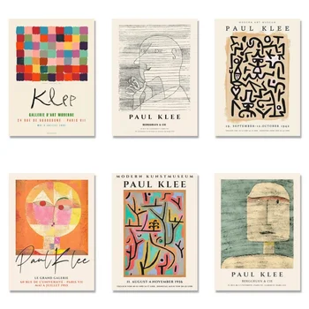 Paul Klee Clasic Stil Abstract Postere Decor Modern Acuarelă Expozitie De Pictura Panza Printuri De Arta De Perete Poze Decor