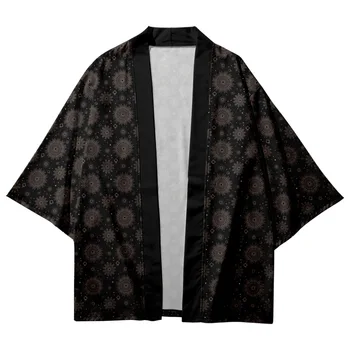 Kimono-ul de Imprimare Cardigan Supradimensionat Tricou Tradiționale Haori Moda Femei Barbati Harajuku Streetwear Japoneze Yukata 5XL 6XL