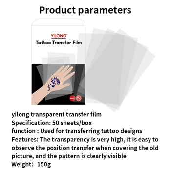 50 De Foi De Clar Stencil Hârtie Termică Tatuaj Hârtie Hârtie Stencil Tatuaj Termice Transparente Mașină De Tatuaj Accesorii