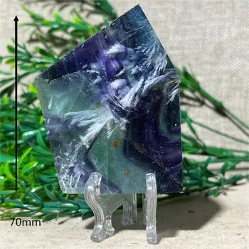 Fluprite Cristal Natural Slab Felie De Piatră De Cuarț Minerală De Frumusete Pietre Pretioase Minerale Spirituală Ornamente Decor Acasă