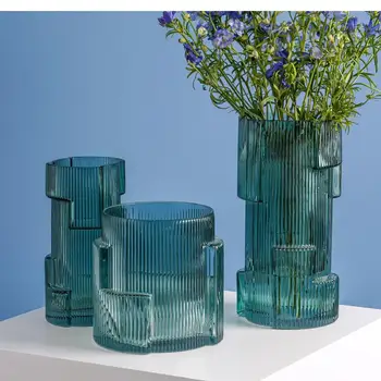 Creative Geometrice, Dungi Vaza De Sticla Decor Acasă Living, Masa De Sufragerie Aranjament De Flori Uscate De Flori Accesorii