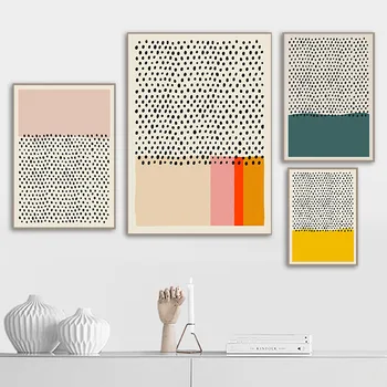 Abstract Culoare Linie Arta de Perete Panza Pictura Stil Minimalist Geometrice Imagine Poster și Imprimare Galerie Living Decor Acasă