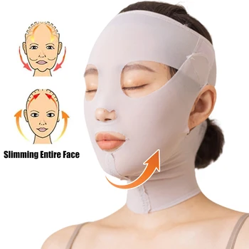 3D Reutilizabile Respirabil Frumusețea Femeilor Anti-Rid de Slăbire Bandaj V Shaper Lifting facial Complet Masca de Dormit